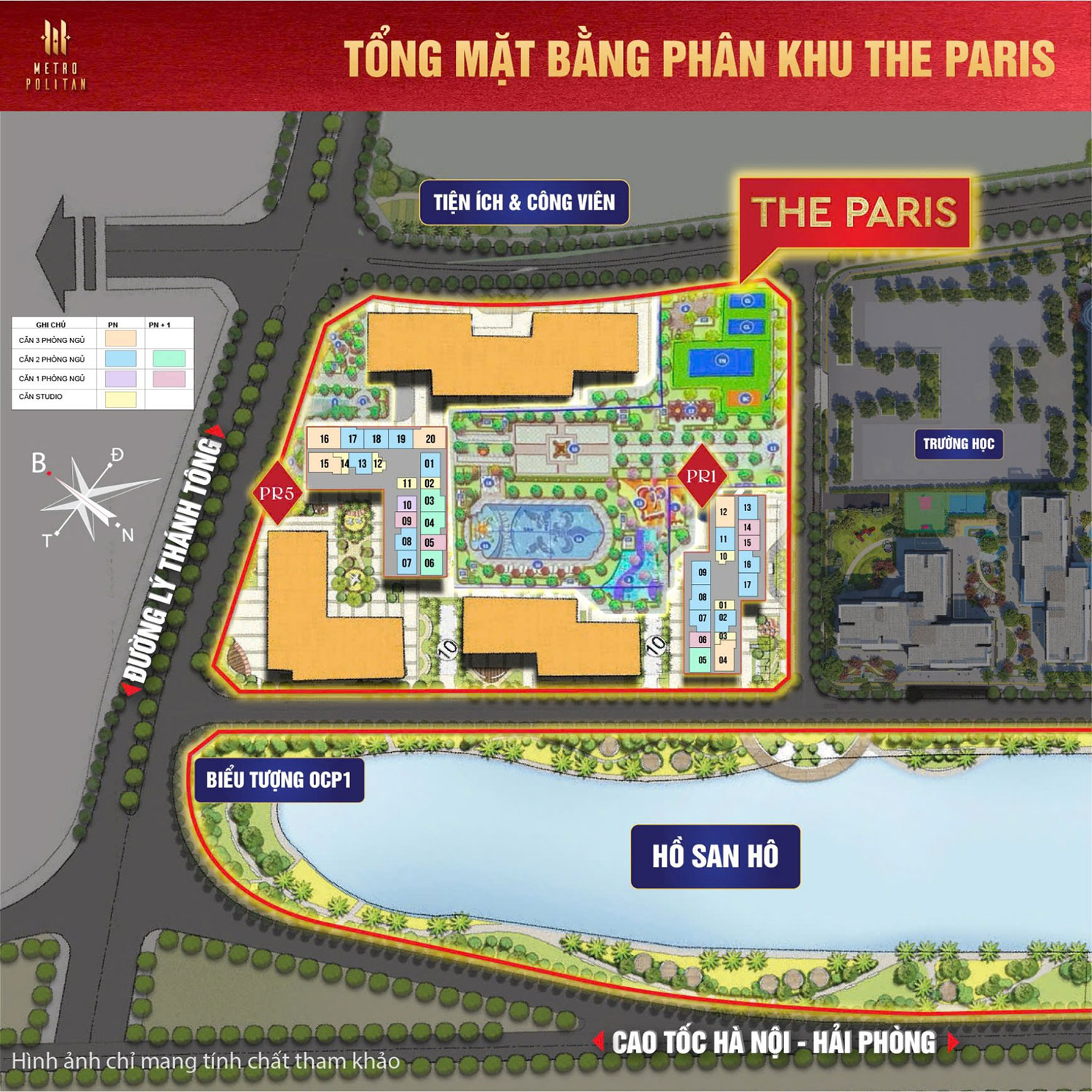 The Paris Vinhomes Ocean Park mat bang phan khu the paris vinhomes ocean park
