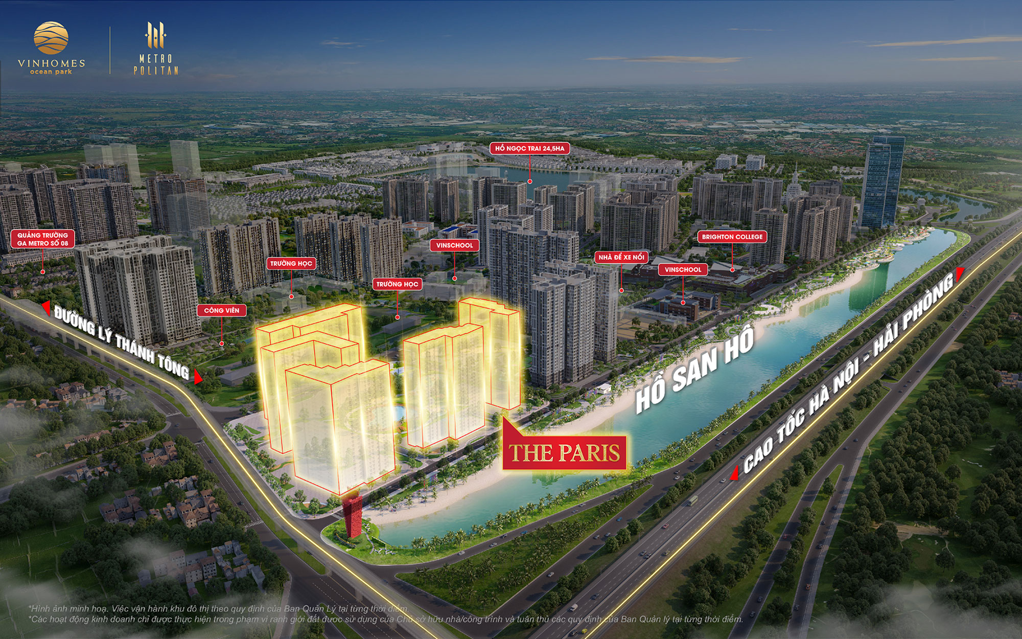 The Paris Vinhomes Ocean Park vi tri phan khu the paris vinhomes ocean park