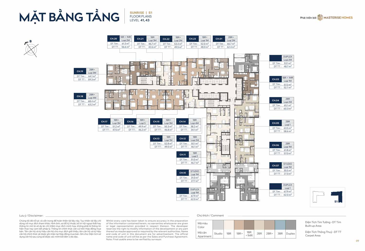 mat bang tang 41 43 toa the sunrise masteri grand avenue