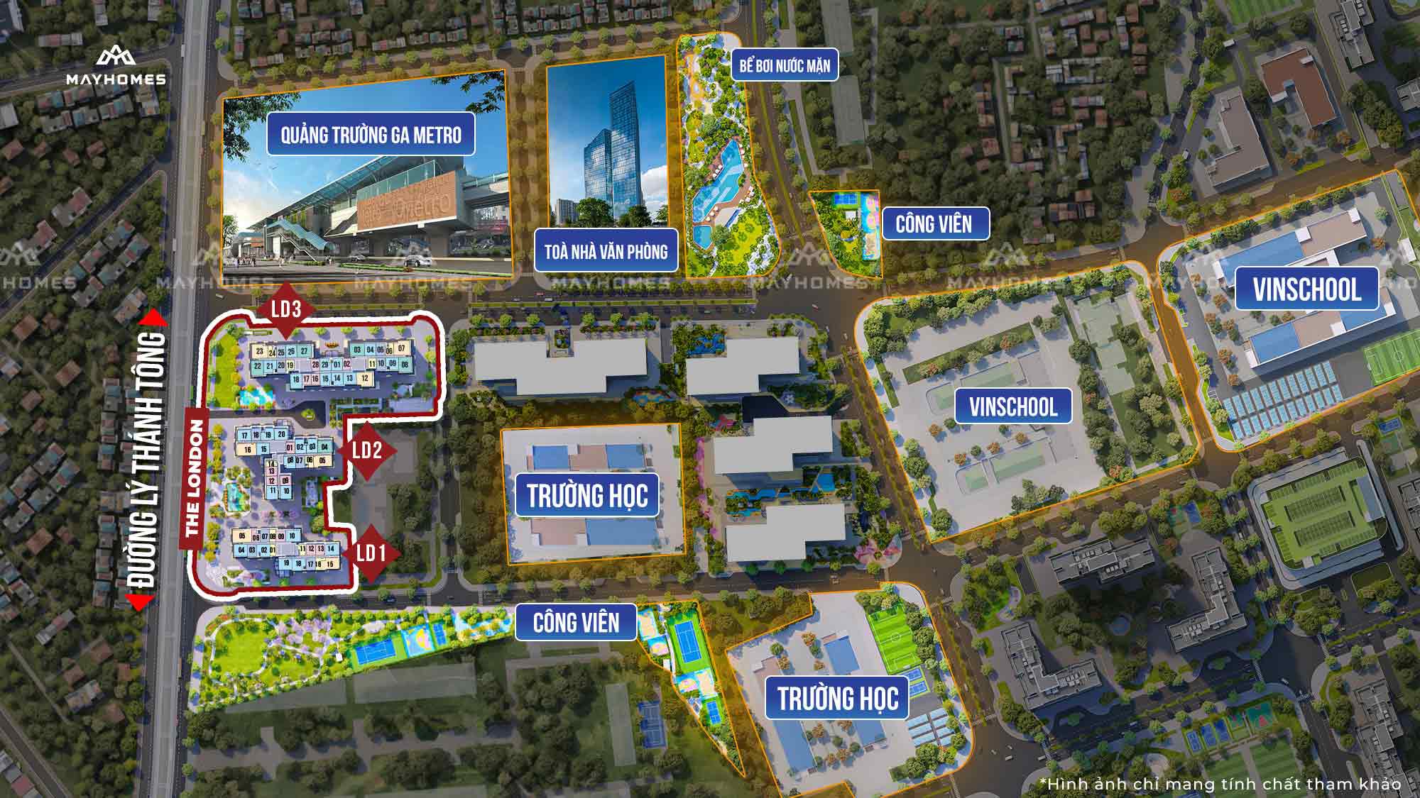 The London Vinhomes Ocean Park Mặt bằng phân khu The London Vinhomes Ocean Park